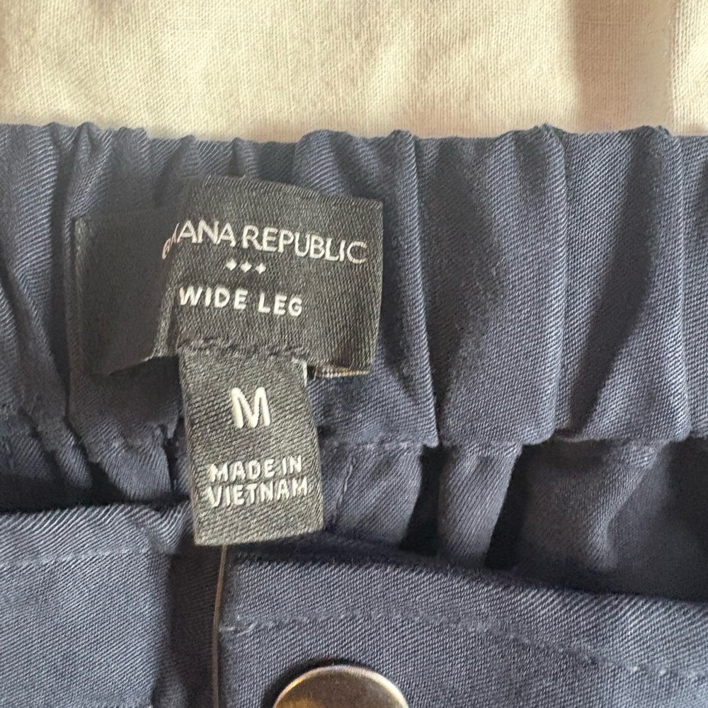 Banana Republic Dark Blue Wide Leg Trouser Pants - Picture 6 of 6